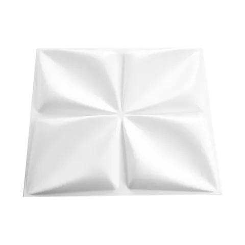 BOXED EILLEY 50CM X 50CM 3D WALL PANEL IN WHITE - PACK OF APPROXIMATELY 12 PIECES (1 BOX)