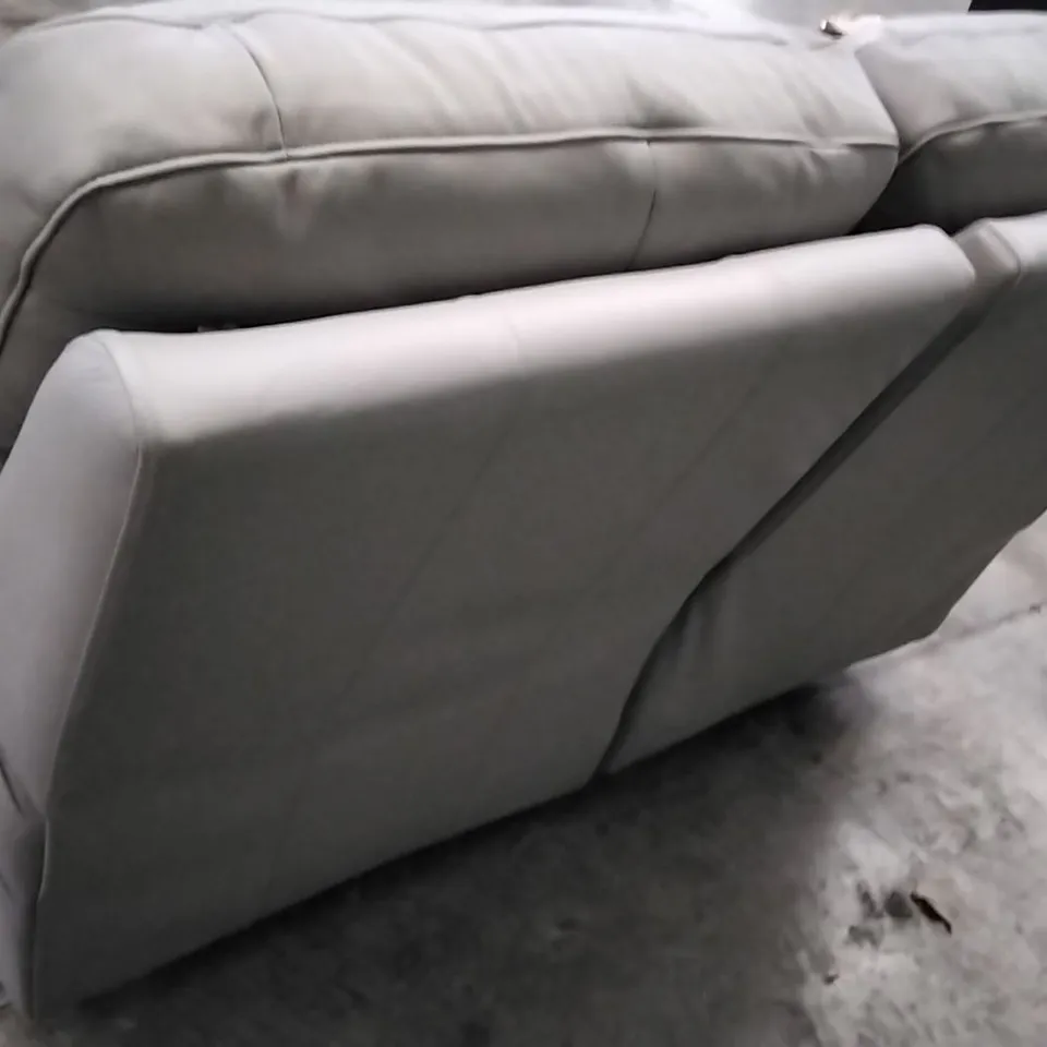 QUALITY BRITISH DESIGNER G PLAN MANUFACTURED SEATTLE 2 SEATER MANUAL RECLINER DBL SOFAC- CAMBRIDGE GREY LEATHER