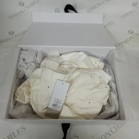 BOXED THE WHITE COMPANY HEM SPOT PYJAMA SET SIZE S