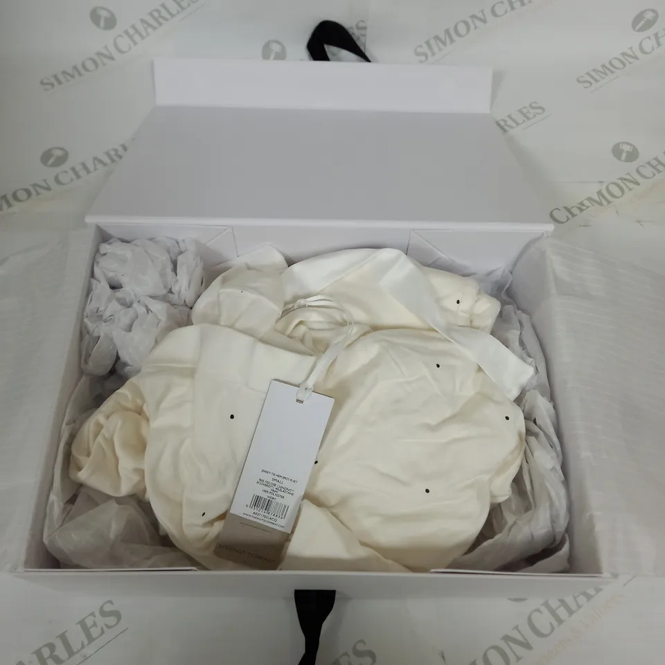 BOXED THE WHITE COMPANY HEM SPOT PYJAMA SET SIZE S