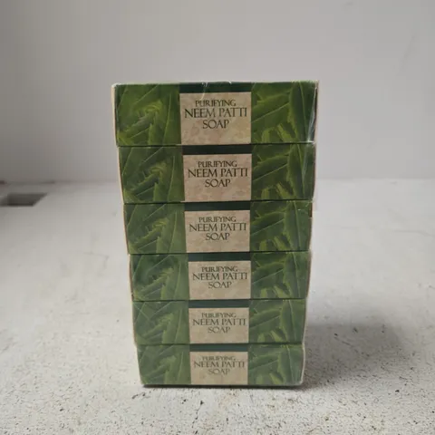 VAADI HERBALS PURIFYING NEEM PATTI SOAP – VALUE PACK, 6 X 75G