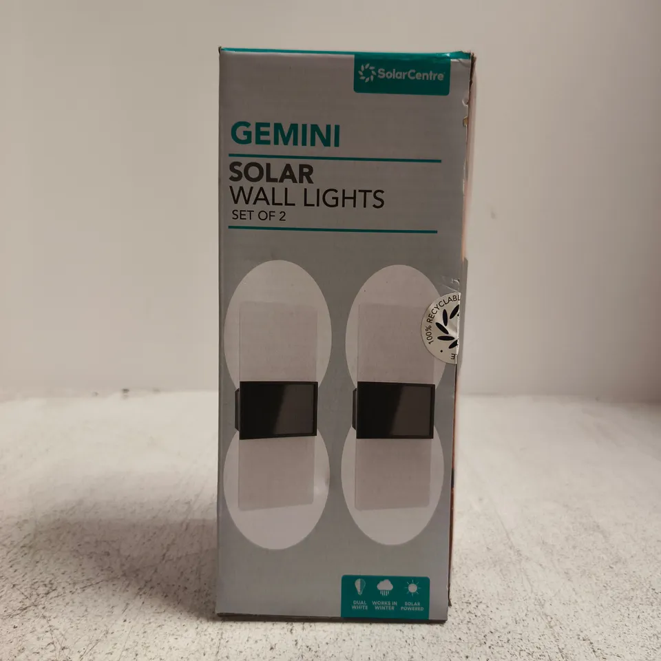 SOLARCENTRE GEMINI SOLAR WALL LIGHTS – SET OF 2