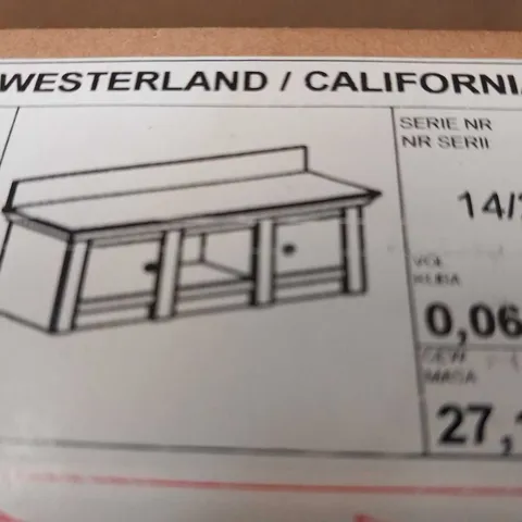 BRAND NEW BOXED WESTERLAND 2 DOOR ENTERTAINMENT UNIT WHITE PINE