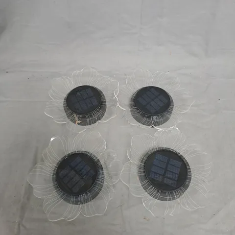 SET OF 5 SOLAR GARDEN FLOWER LIGHTS