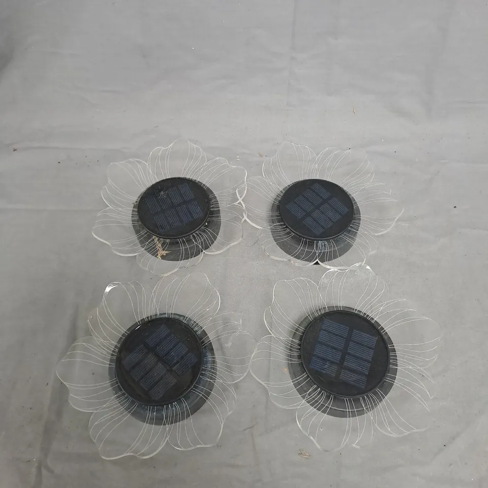 SET OF 5 SOLAR GARDEN FLOWER LIGHTS