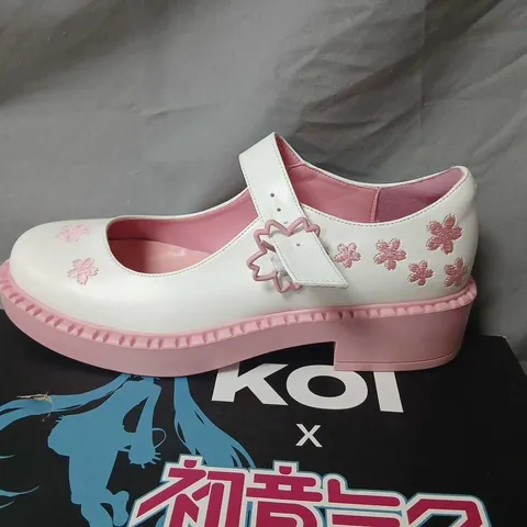 KOI X HATSUNE MIKU SAKURA MIKU CHERRY BLOSSOM MARY JANES - WHITE, UK 6