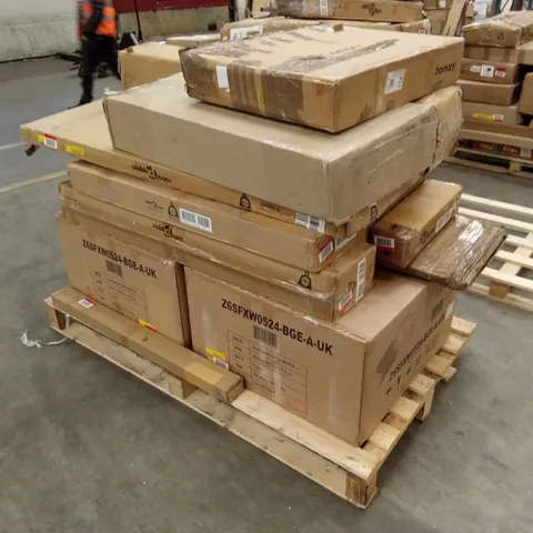 PALLET OF ASSORTED FLATPACK FURNITURE AND FLATPACK FURNITURE PARTS AND PIECES 