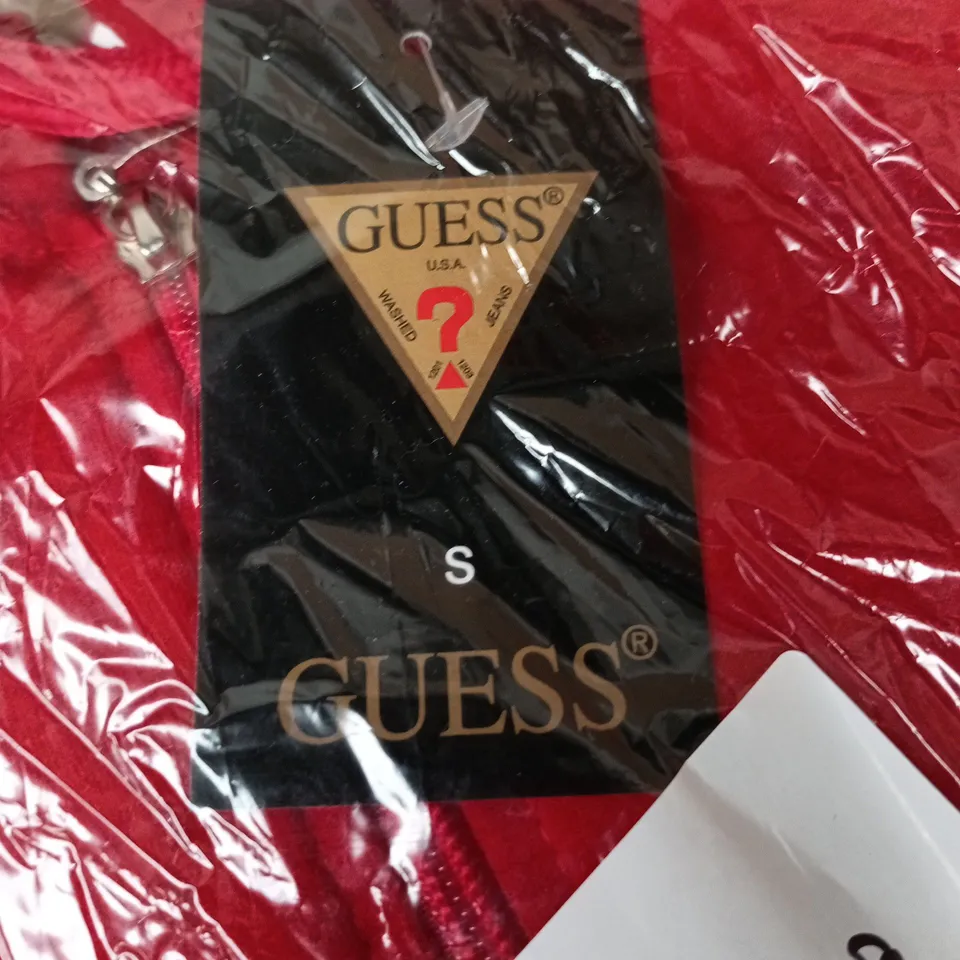 GUESS RED ZIP-THROUGH JACKET – WOMEN’S, SIZE S, NEW WITH TAGS
