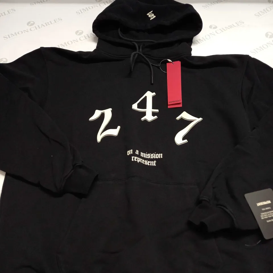 REPRESENT VINTAGE 247 OVERSIZED HOODIE SIZE M