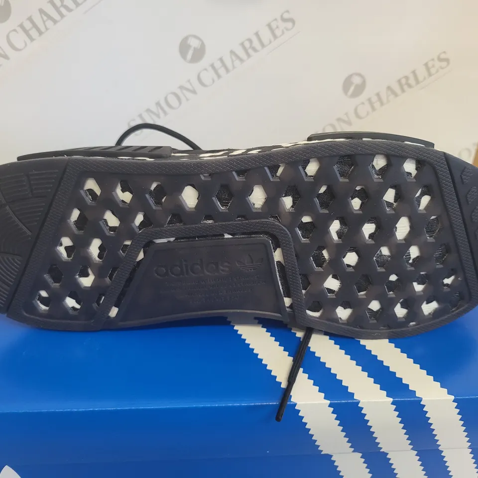 BOXED ADIDAS NDM R1 BLACK/WHITE TRAINERS - SIZE 9 UK