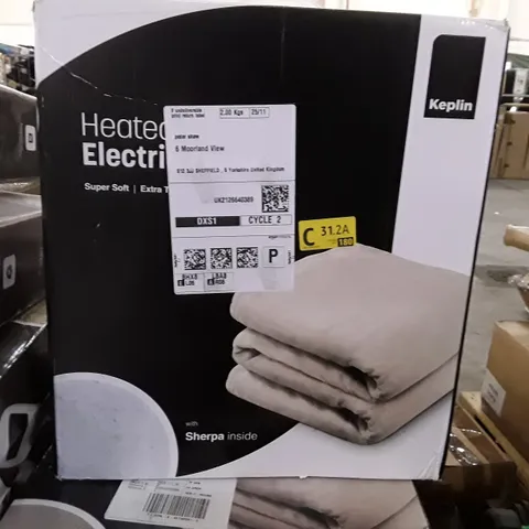 BOXED KEPLIN HEATED ELECTRIC THROW - CREAM 