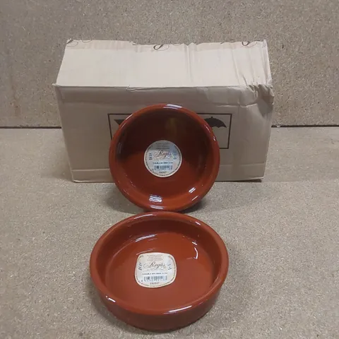 BOXED SET OF 9 REGÁS TERRACOTTA TAPAS/CASSEROLE DISHES - 14cm