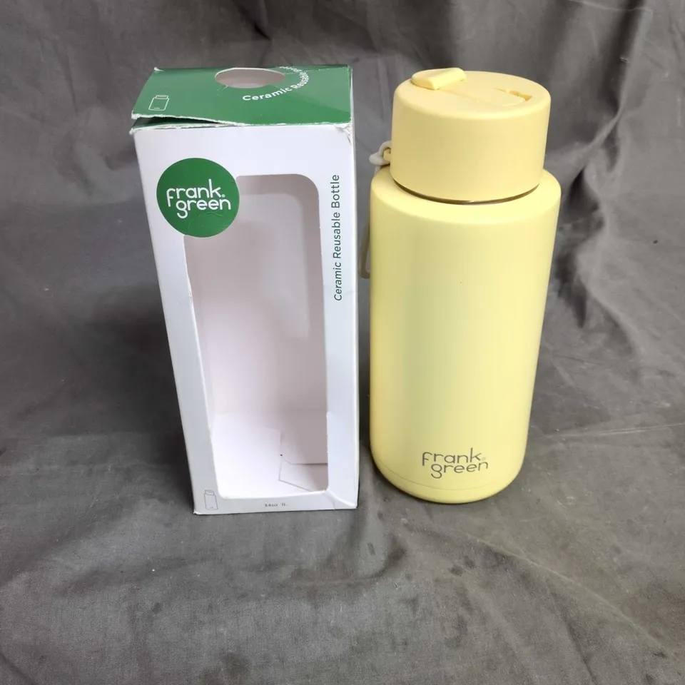 FRANK GREEN CERAMIC REUSABLE BOTTLE – YELLOW (BOXED)