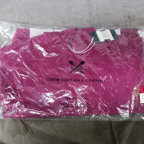 BAGGED CREW CLOTHING COMPANY KIEFER STRIPE HOODIE IN MULBERRY SIZE 8