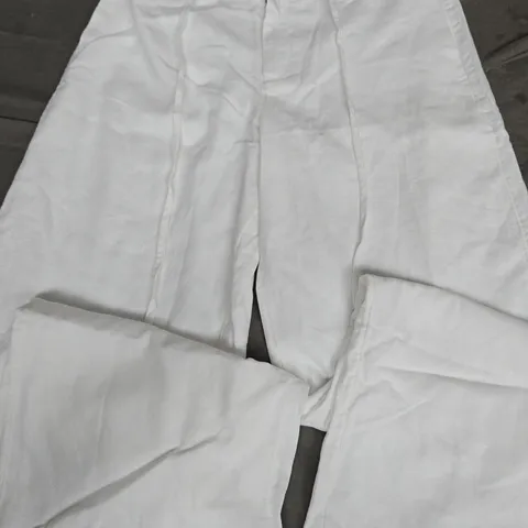 HOLLISTER SUPER BAGGY LINEN-BLEND PANTS IN WHITE - M LONG