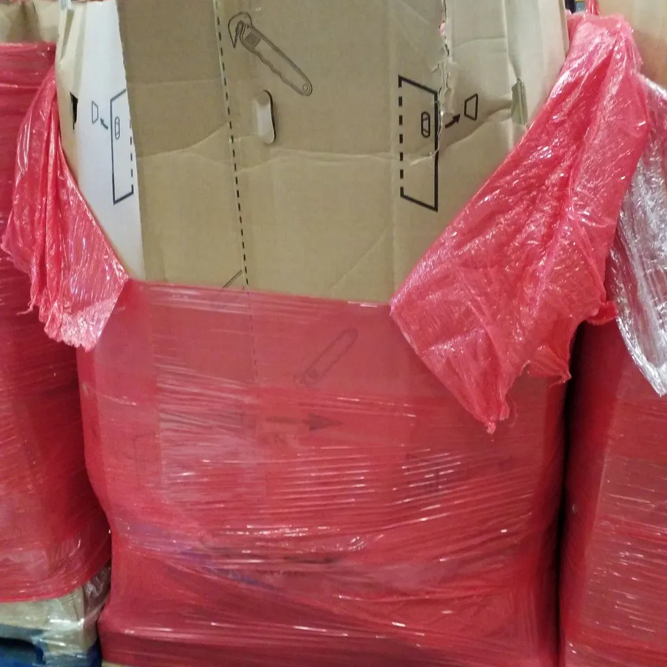 PALLET CONTAINING ASSORTED PRODUCTS INCLUDING BLENDER GRINDER & MINCER, VACUUM STAND, A4 TRIPLE GALLERY, LAWN LEVELLING RAKE & MAGNETIC DRY ERASE BOARD