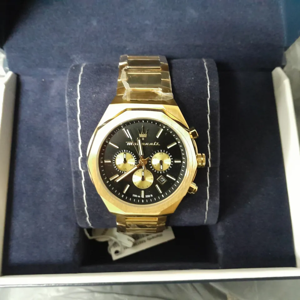 BOXED MASERATI STILE BLACK MENS WATCH