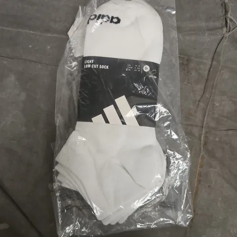 BAGGED ADIDAS LIGHT LOW CUT SOCKS 3 PACK - UK 8.5-10