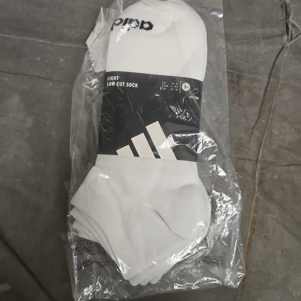 BAGGED ADIDAS LIGHT LOW CUT SOCKS 3 PACK - UK 8.5-10