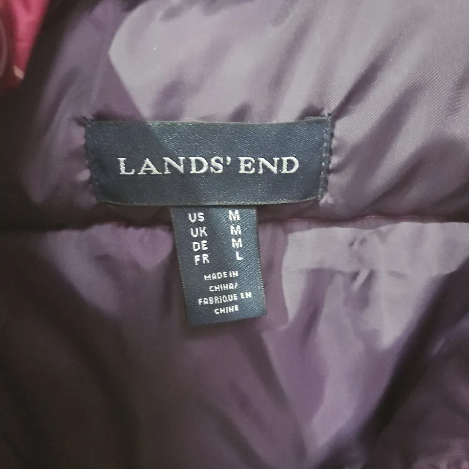 LANDS' END MEN'S PLAID QUILTED VEST – UK MEDIUM (US M)