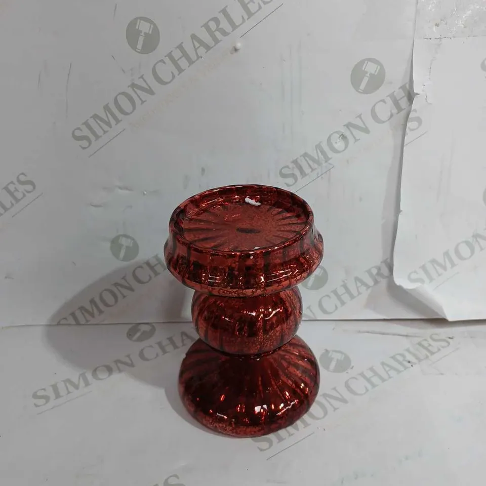 ALISON CORK PRE-LIT SET OF 2 GLASS CANDLE HOLDERS
