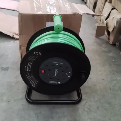 BOXED DESIRETECH 50m 4 SOCKET CABLE REEL