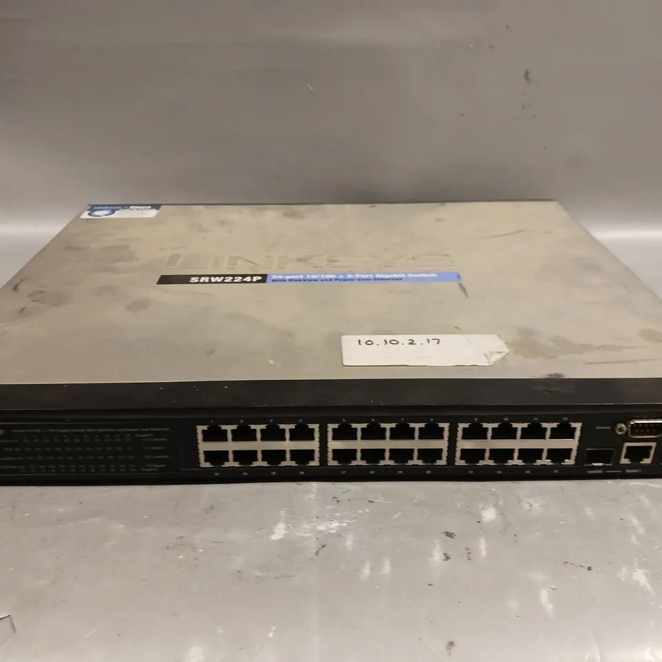 CISCO LINKSYS SRW224P 24-PORT 10/100 + 2 PORT GIGABIT SWITCH