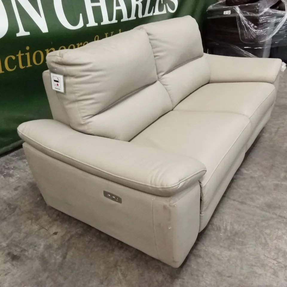 DESIGNER 3 SEATER LEATHER ELECTRIC RECLINER SOFA