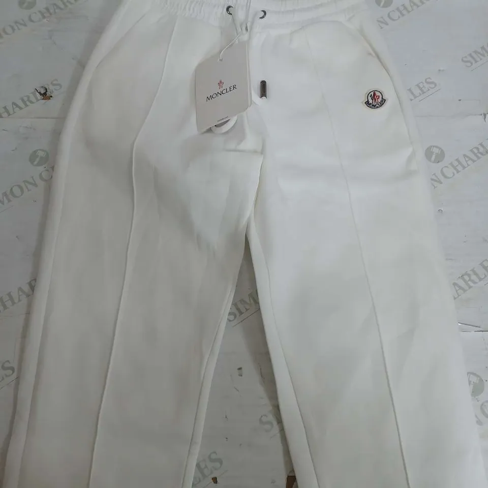 MONCLER WHITE TRACKSUIT PANTS - SIZE 1