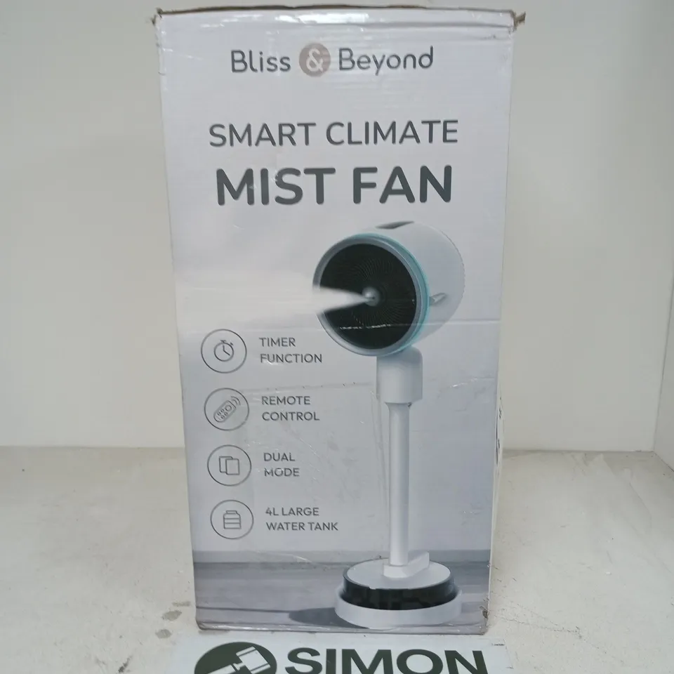 BOXED BLISS & BEYOND SMART CLIMATE MIST FAN
