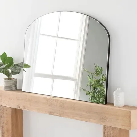 BOXED YEARN SIMPLE ARCHED OVERMANTEL WALL MIRROR