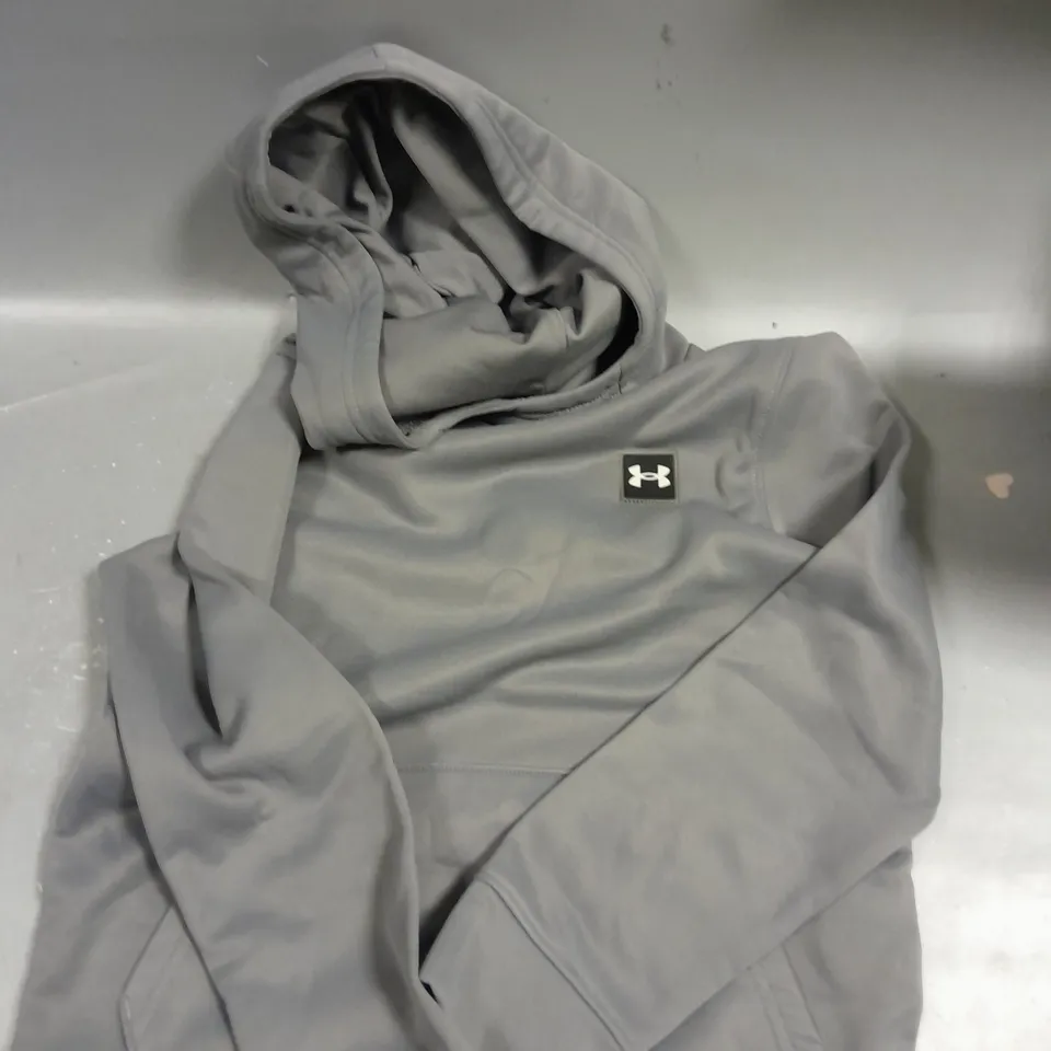 UNDER ARMOUR CHILDRENS GREY PULL OVER HOODIE 
