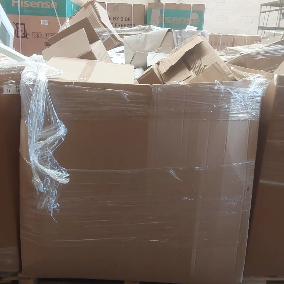 PALLET CONTAINING A VERY LARGE QUANTITY OF ASSORTED DESIGNER LIGHTING PRODUCTS INCLUDING: CEILING LIGHTS, TABLE LAMP, WALL LIGHT ECT