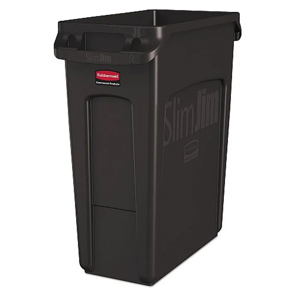 BOXED RUBBERMAID COMMERCIAL SLIM JIM WITH VENTING CHANNELS X4
