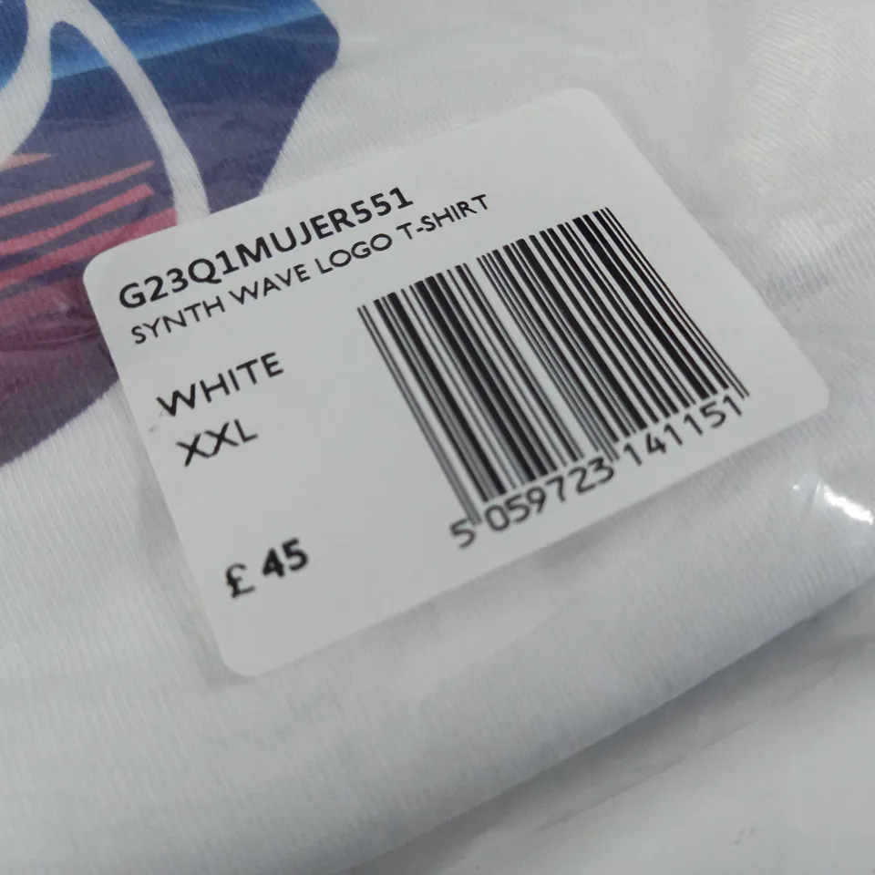 BAGGED PRETTYGREEN SYNTH WAVE LOGO T-SHIRT - XXL