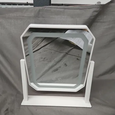 White LED Vanity Mirror with Stand