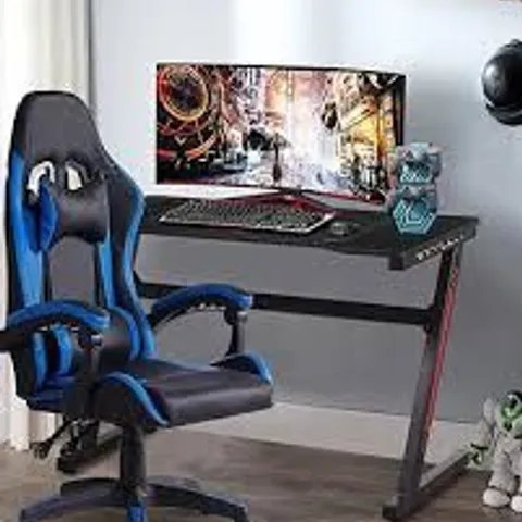 BOXED CLIPOP ERGONOMIC GAMING CHAIR - BLACK/BLUE