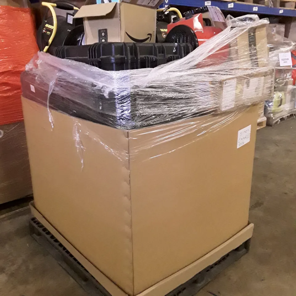 PALLET OF ASSORTED TECH INCLUDING FAN HEATER, PORTABLE INDUCTION LOOP KIT, DRUM HEATER, HEADSET & TELEPHONE, 4G LTE MOBILE WI-FI