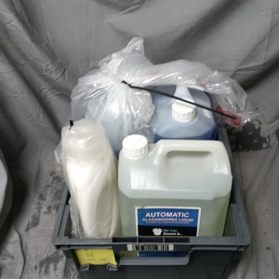 4 ASSORTED HOUSEHOLD ITEMS INCLUDING AUTOMATIC GLASSWASHING LIQUID 5L AND AUTOMATIC RINSE AID 5L
