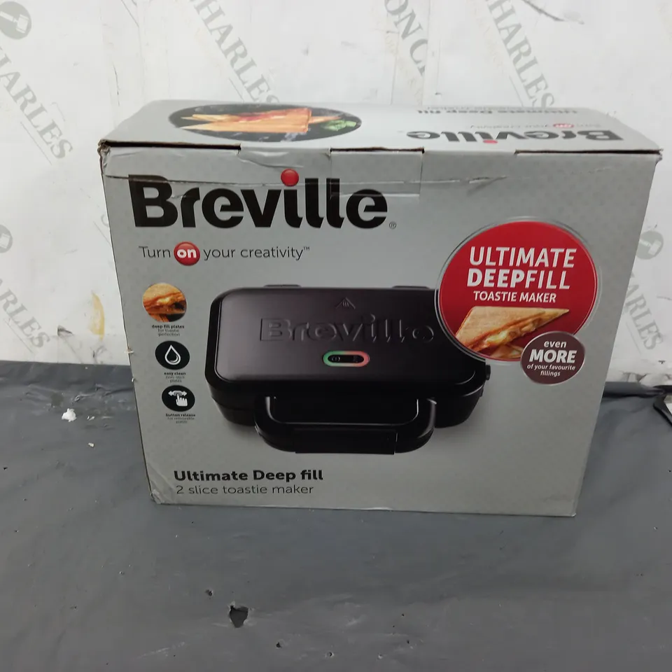 BOXED BREVILLE ULTIMATE DEEP FILL 2 SLICE TOASTIE MAKER 