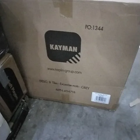 BOXED KAYMAN 8 TILES EXERCISE MATS - GREY