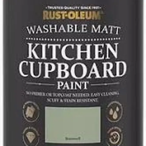 RUST-OLEUM LAUREL GREEN SATIN KITCHEN CUPBOARD PAINT - ECOMMERCE LAUREN GREEN 