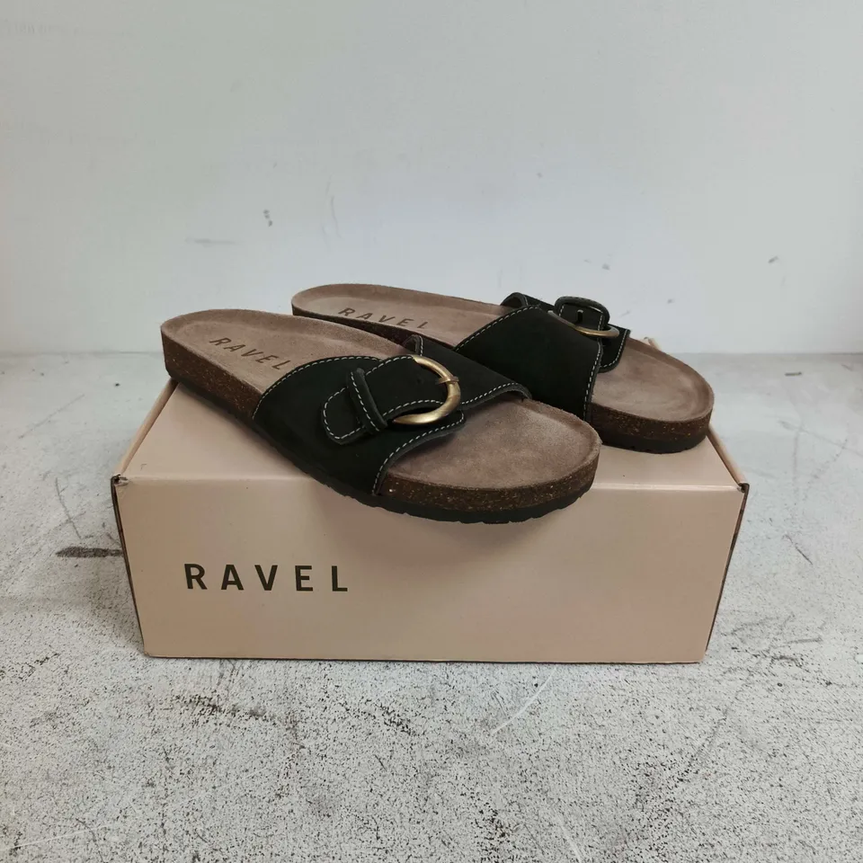 RAVEL SALTON RLP925 KHAKI SUEDE SANDALS - 6