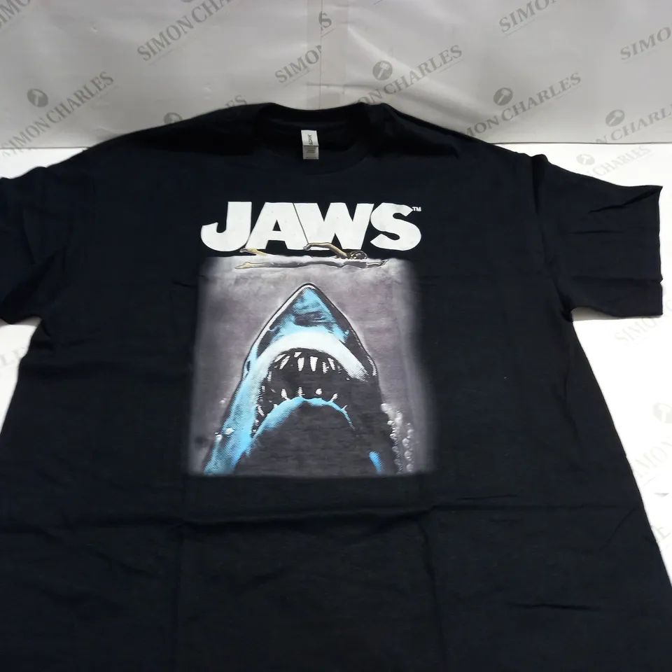 GILDAN JAWS THEMED BLACK JUMPER - XL