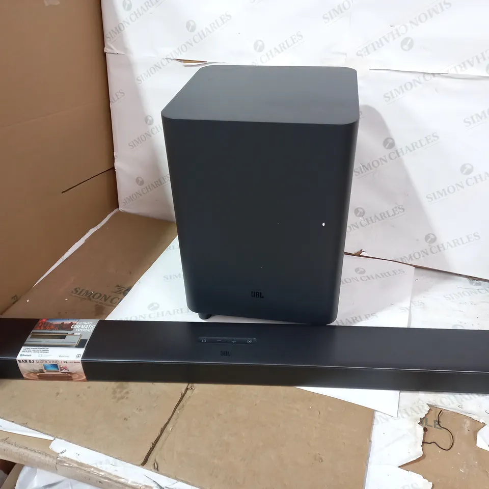 BOXED JBL BAR 5.1 SURROUND SOUNDBAR SYSTEM (COLLECTION ONLY)
