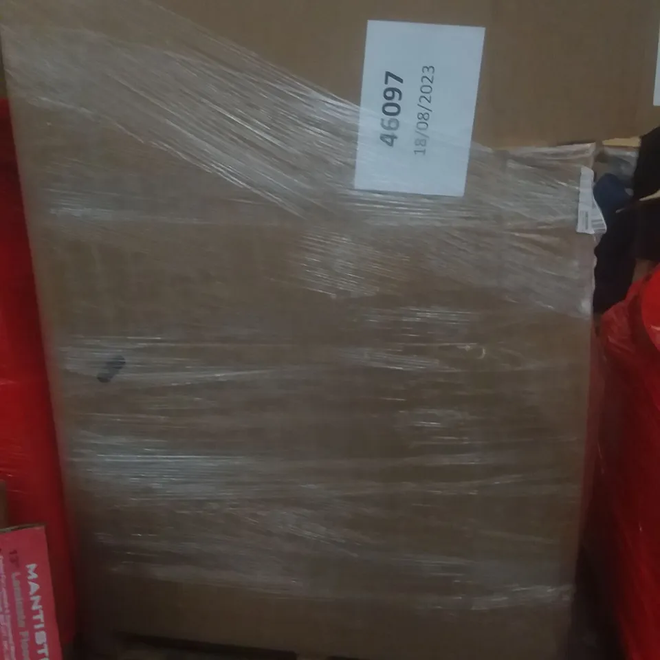 PALLET OF ASSORTED ITEMS INCLUDING LAMINATE FLOOR CUTTER, ROUND MIRROR, OSCILLATING SPRINKLER