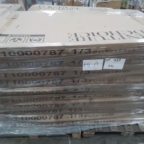 PALLET CONTAINING 10 BOXED PEAKE WHITE MARBLE & CHROME 160CM DINING TABLE PARTS - BOXES 1 OF 3 ONLY