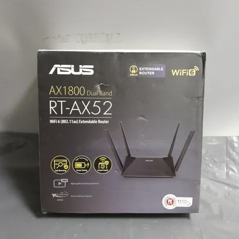 BOXED ASUS AX1800 DUAL BAND RT-AX52 EXTENDABLE ROUTER 