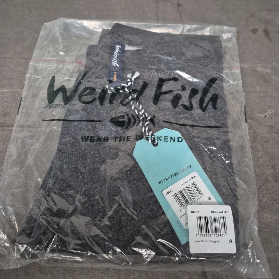 WEIRD FISH LOUISA STRETCH LEGGING – CHARCOAL MARL, UK SIZE 8