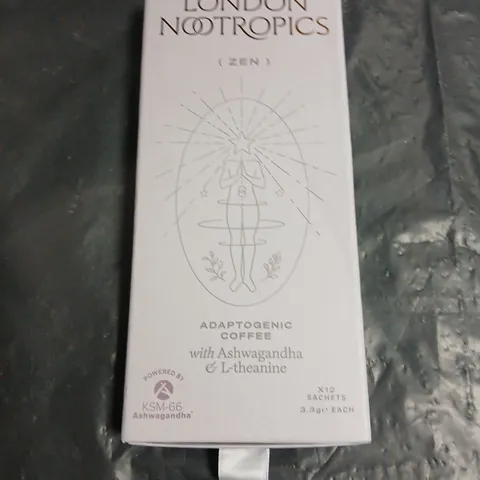 LONDON NOOTROPICS ZEN ADAPTOGENIC COFFEE – 12 SACHETS (ASHWAGANDHA & L-THEANINE)